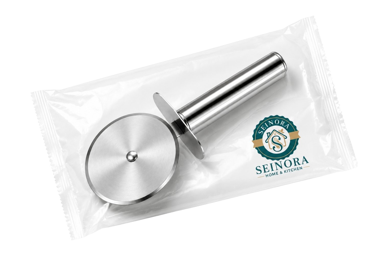 Stainless Steel Pizza Cutter and Heavy-Duty with Ergonomic Handle Sharp Roller Cutter for Pizza, Pastry, Dough & Flatbread